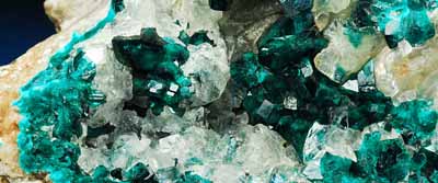 Dioptase housed in Bleloch Museum
